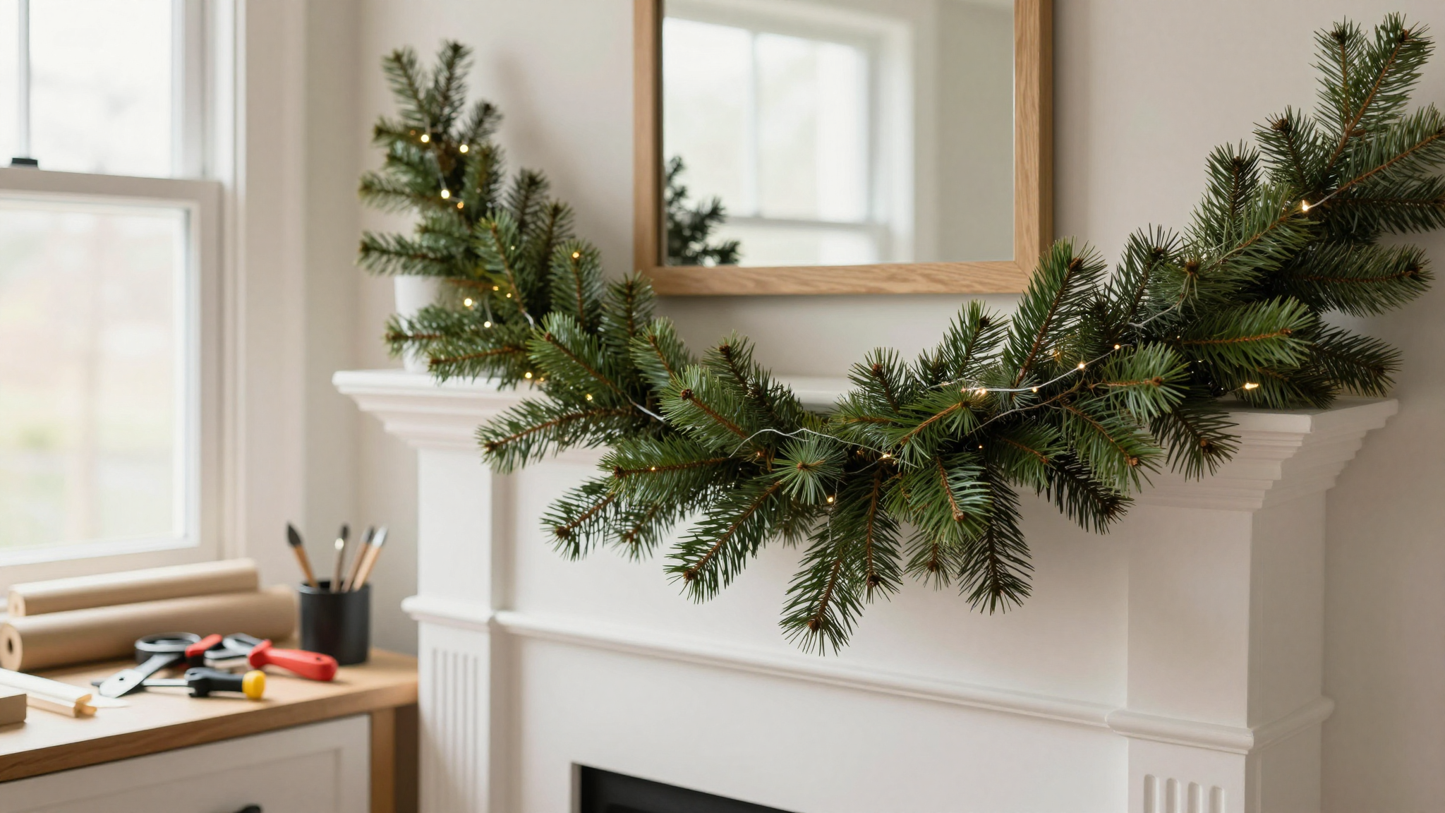 How to Layer a Garland Like a Pro (Even If You’re Not) - Holiday Mantel Decor Ideas for a Festive Look
