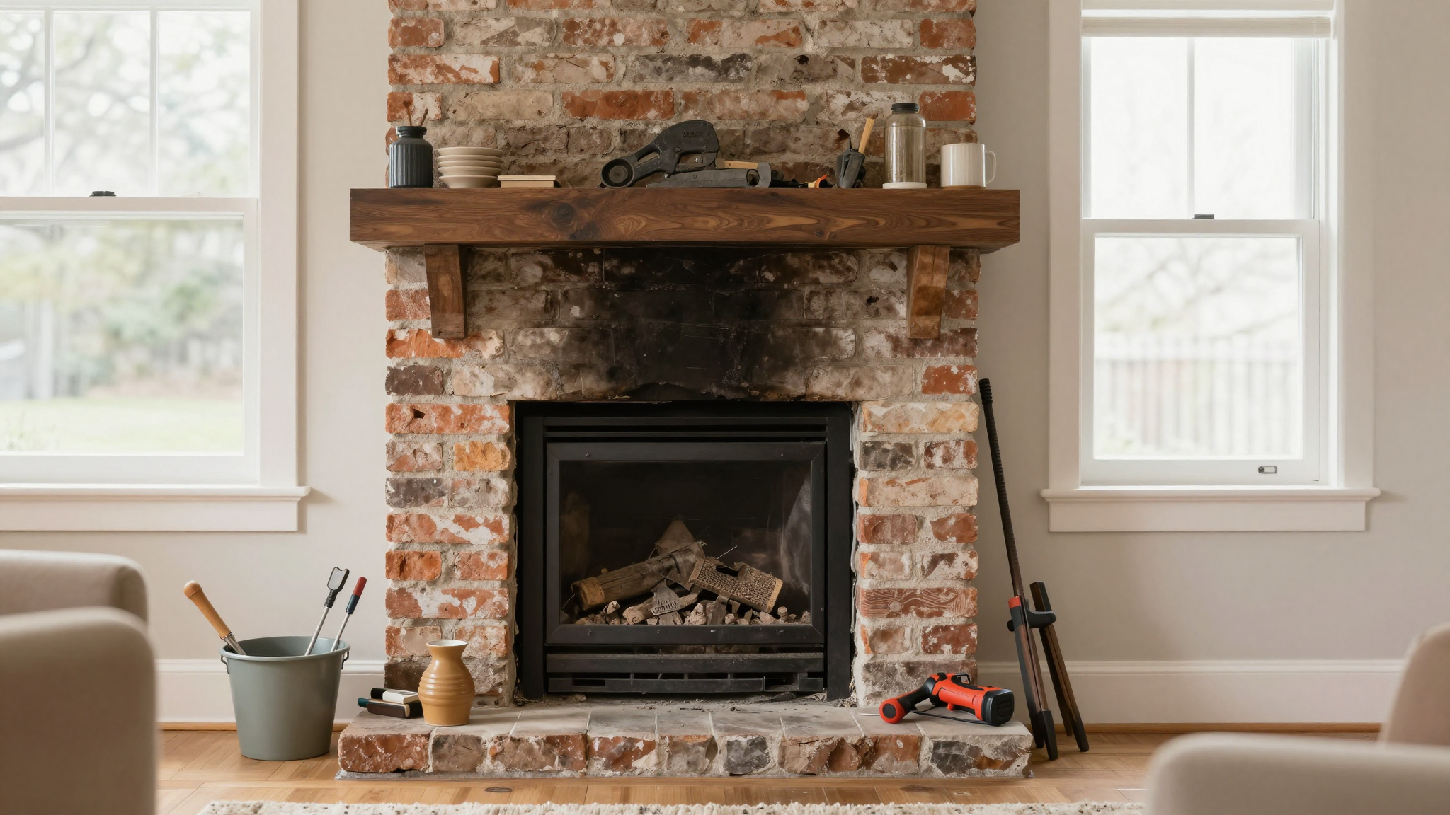 How I Gave My Fireplace a Fresh Look (Without Breaking the Bank) - DIY Fireplace Makeover: Updating with Paint and Tile