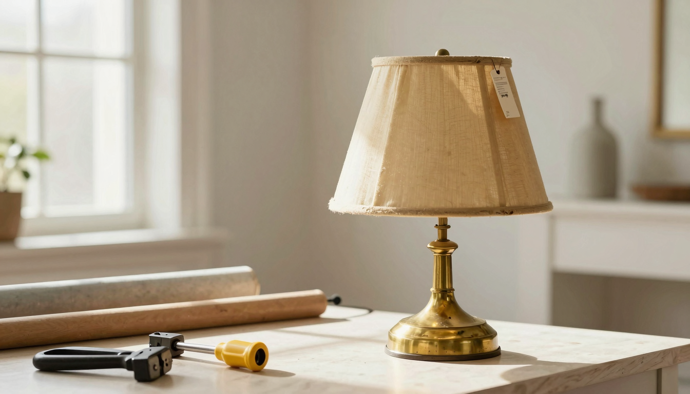 How I Turned a $8 Thrift Store Lamp into a $239-Looking Designer Piece - Transforming Thrift Store Finds into Designer Home D