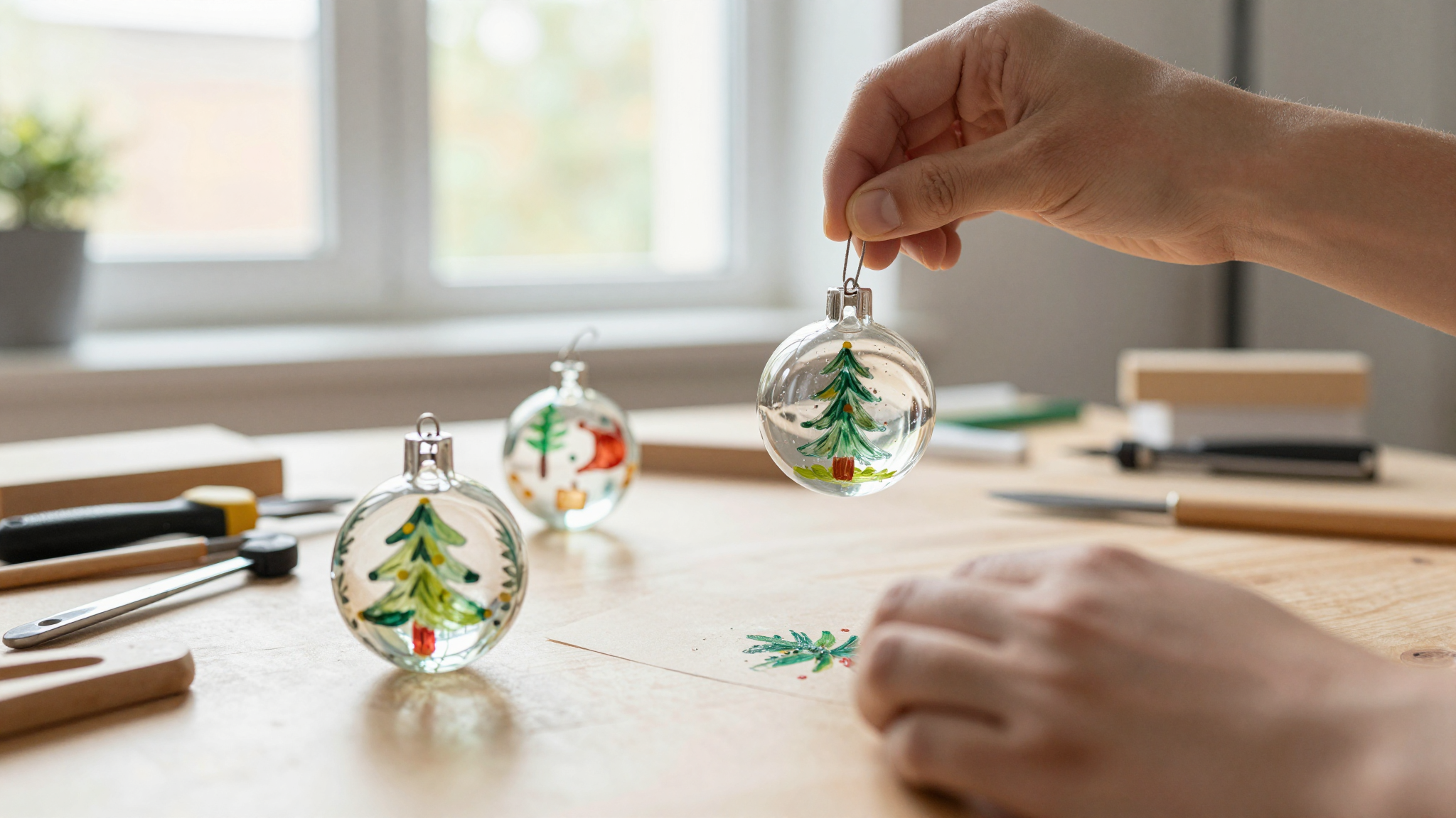 Vibrant Hand-Painted Glass Ornaments from Iconic Shops - Homemade Holiday Ornaments: Family Keepsake Projects
