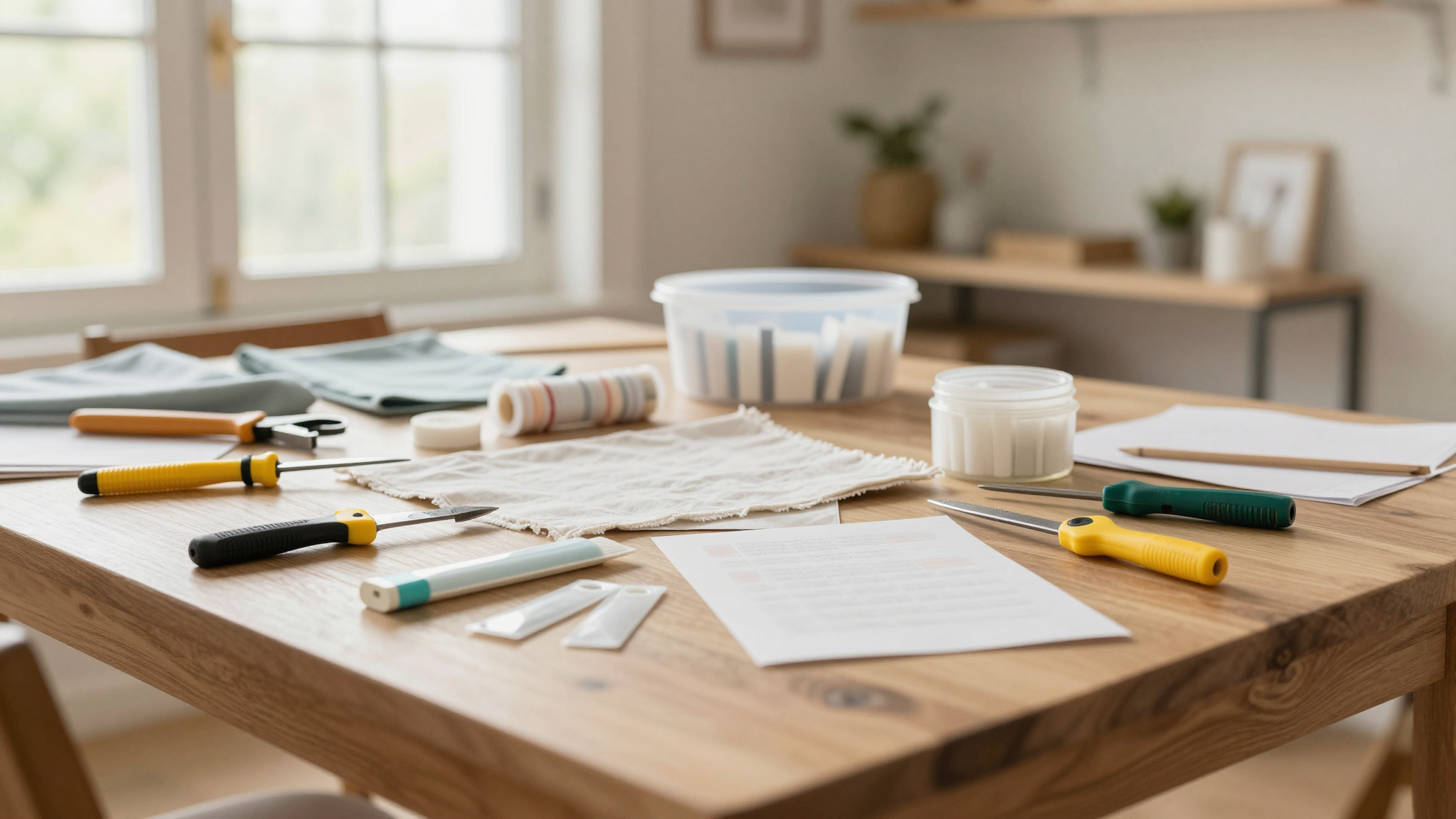 Getting Started: Tools and Materials You'll Actually Use - No-Sew Fabric Projects for Home Decor