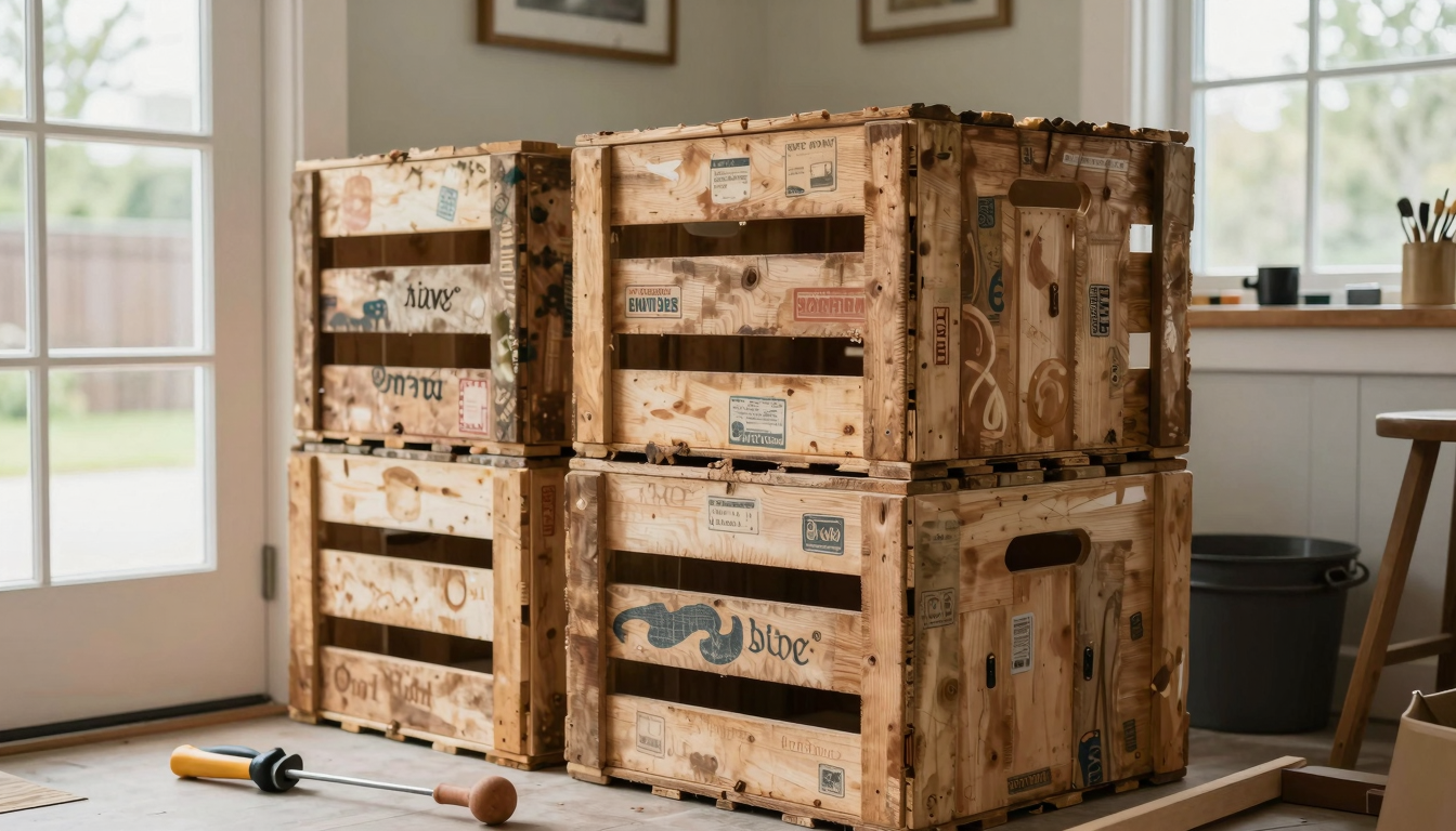 Repurposing Wooden Crates: Real-Life Storage and Decor Ideas - Repurposing Wooden Crates: Storage and Decor Ideas