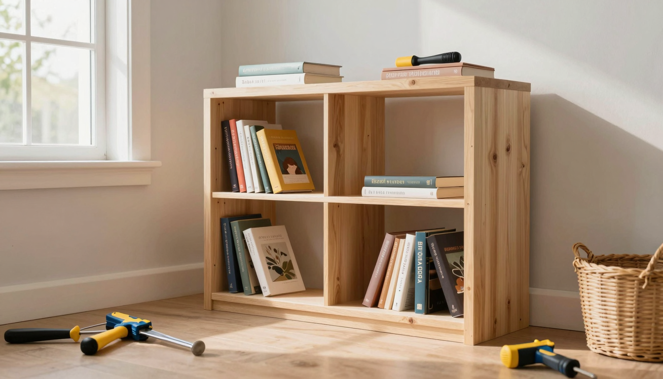 How to Build Simple (and Sturdy!) Bookshelves for Kids' Rooms - How to Build Simple Bookshelves for Kids' Rooms