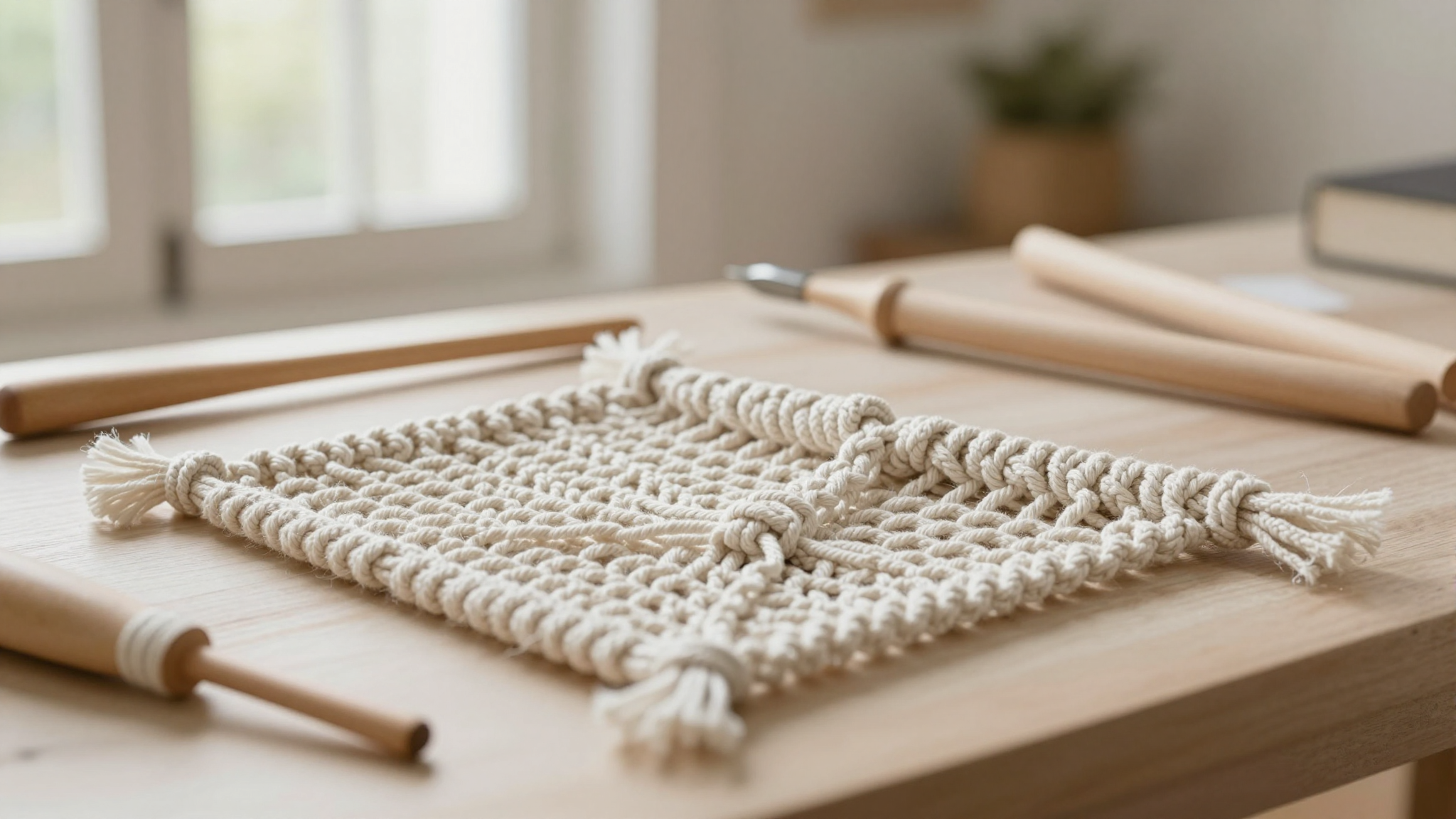 The Two Knots You Need to Know (And How I Messed Them Up) - Beginner's Guide to Macrame Wall Hangings for Boho Style