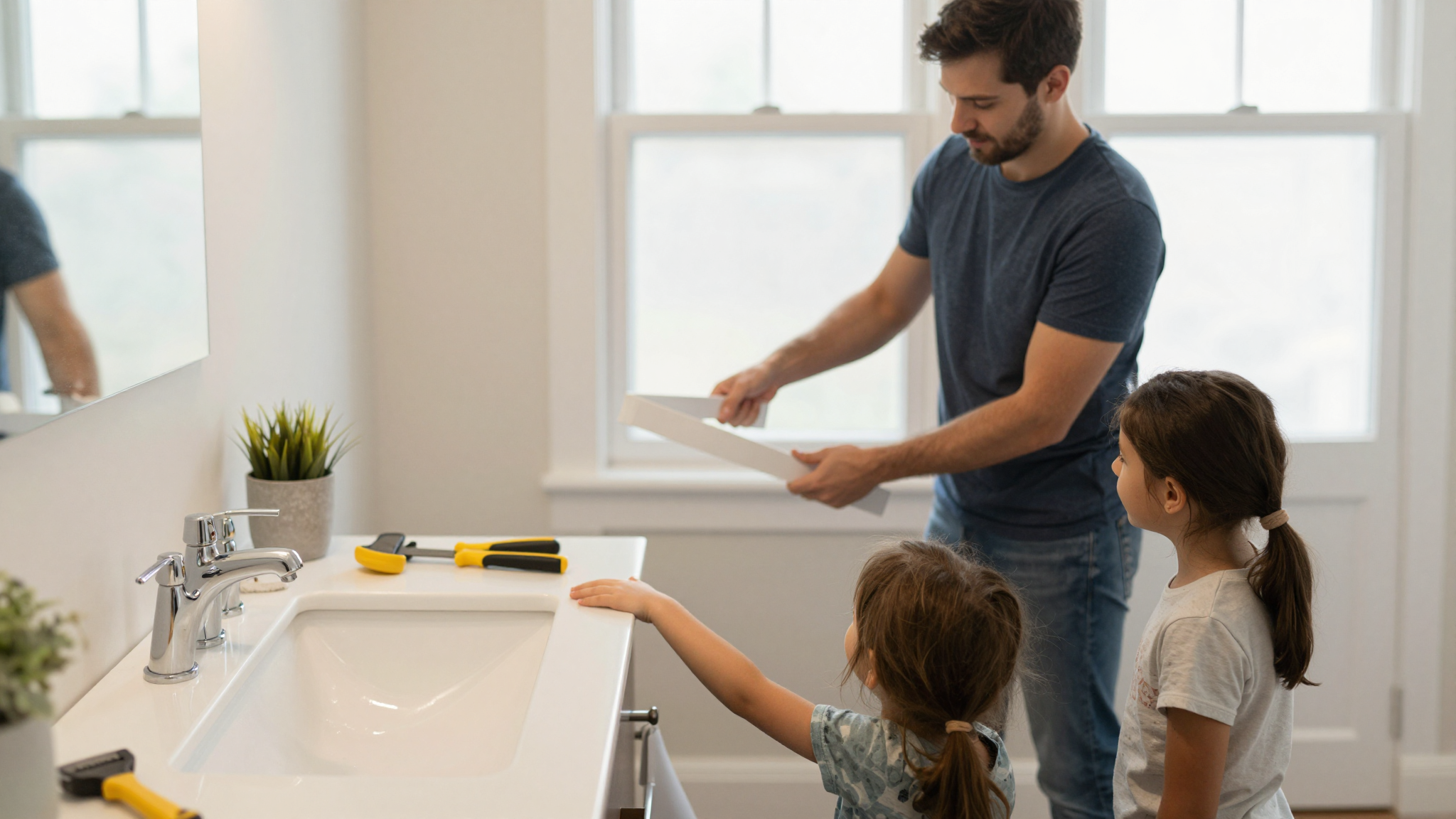 Replacing Your Bathroom Vanity: A Real Mom's Weekend Project - Replacing a Bathroom Vanity: A Weekend Upgrade