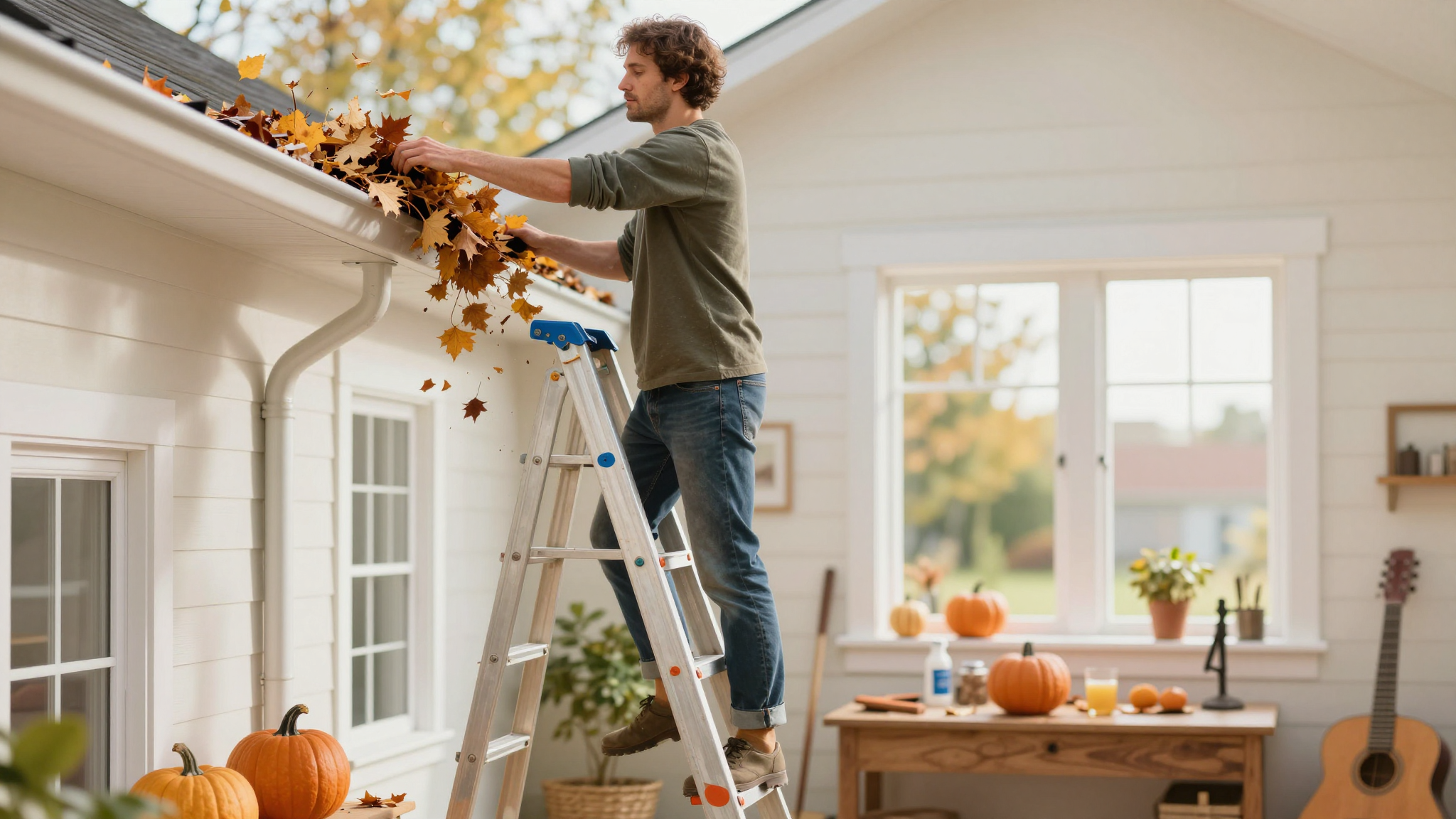 Safety First: How I (Almost) Fell Off a Ladder,and How You Won’t - How to Clean and Maintain Gutters Like a Pro