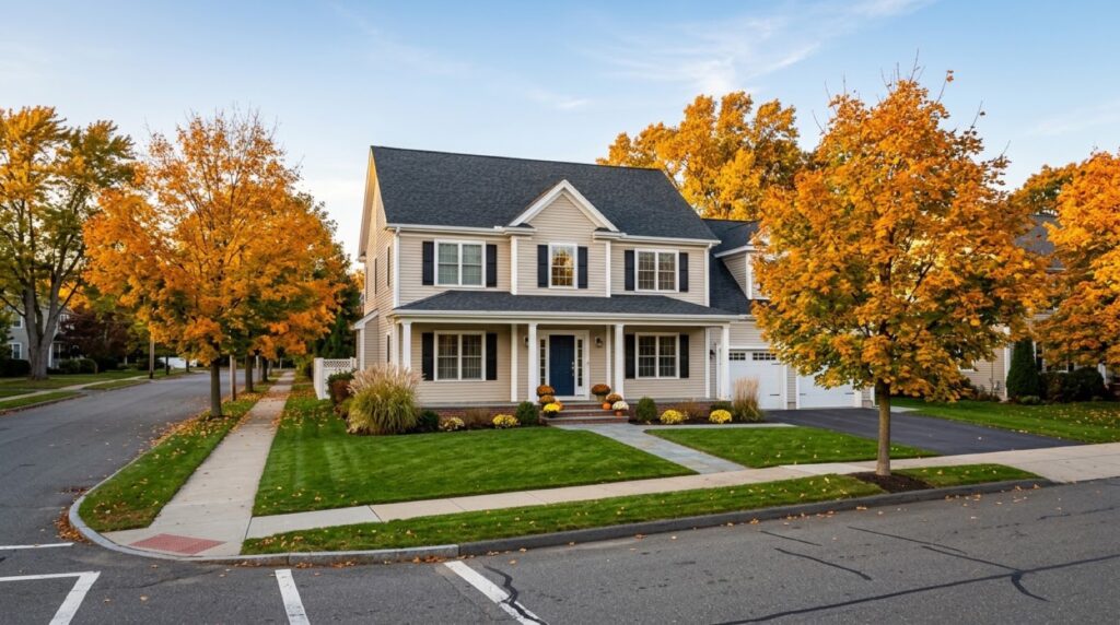 Modern furnace filter replacement and heating safety check during seasonal fall maintenance